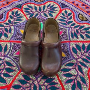 Brown Dansko clogs